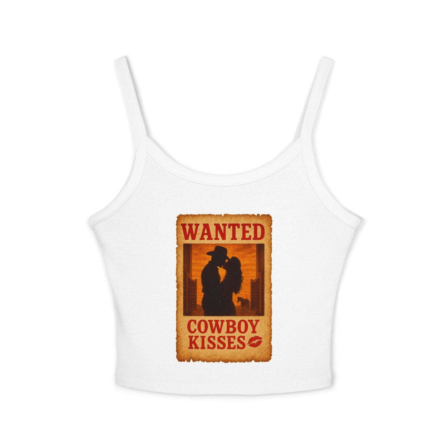 WANTED Cowboy Kisses Spaghetti Strap Tank