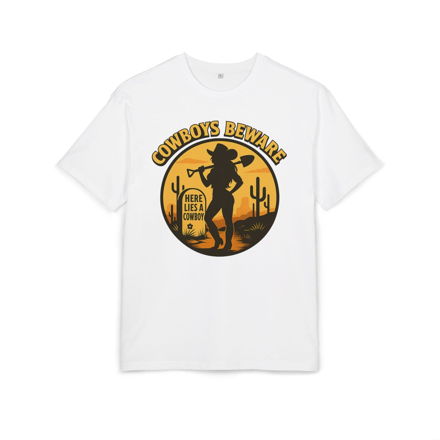 Cowboys Beware (Gravesite) Oversize Tee.