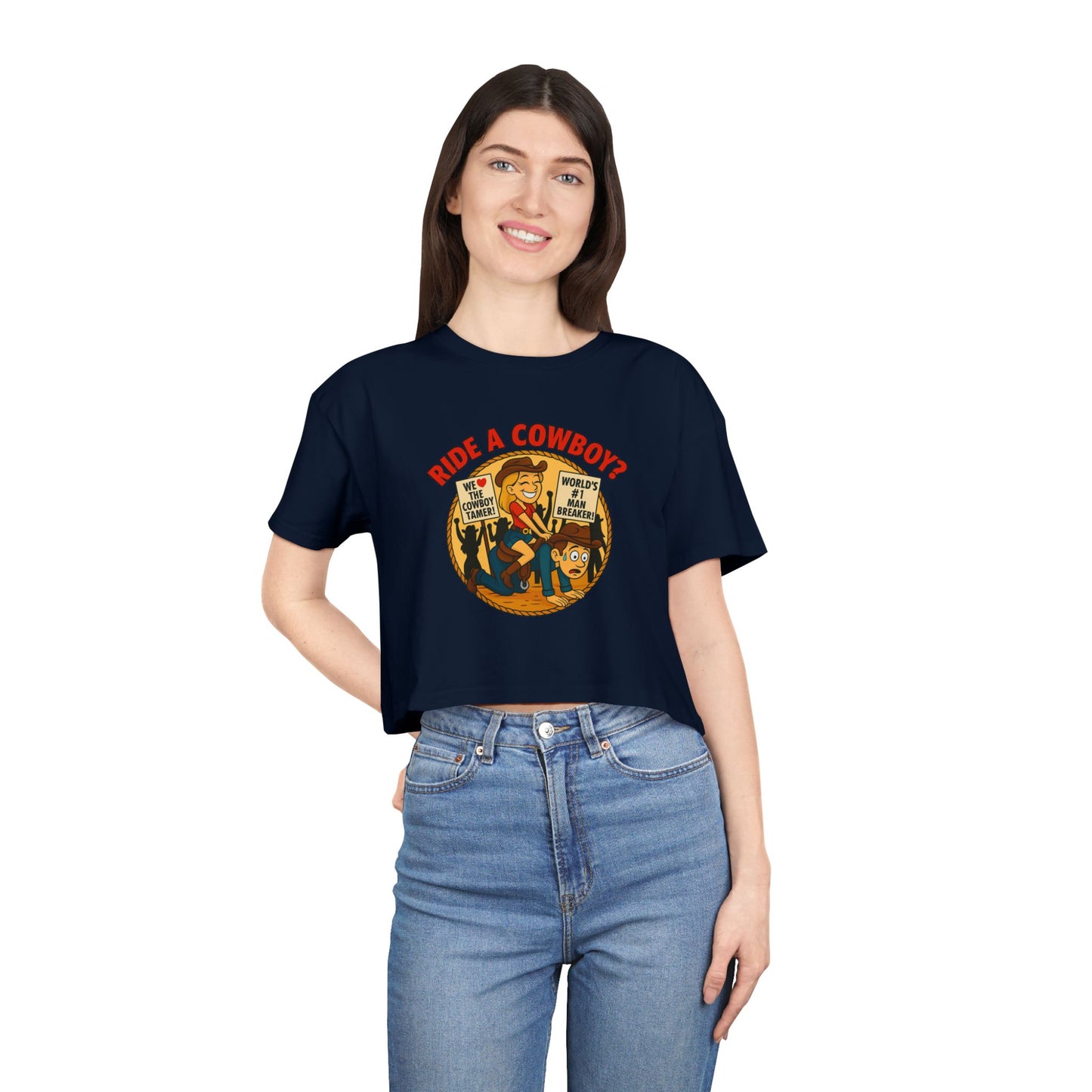 Ride a Cowboy? Crop Tee.