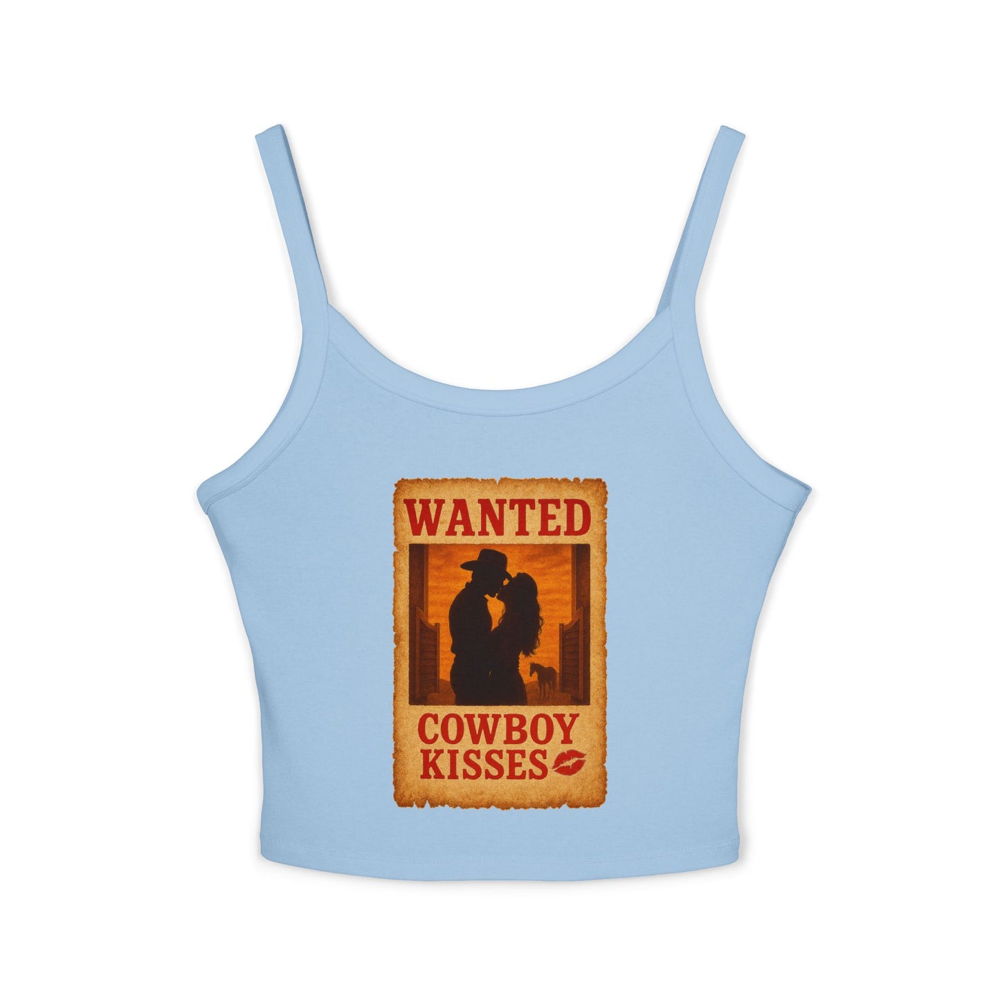 WANTED Cowboy Kisses Spaghetti Strap Tank