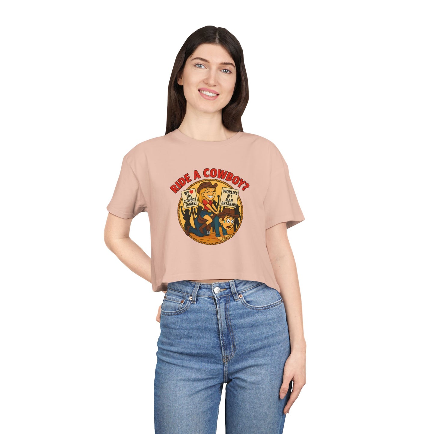 Ride a Cowboy? Crop Tee.