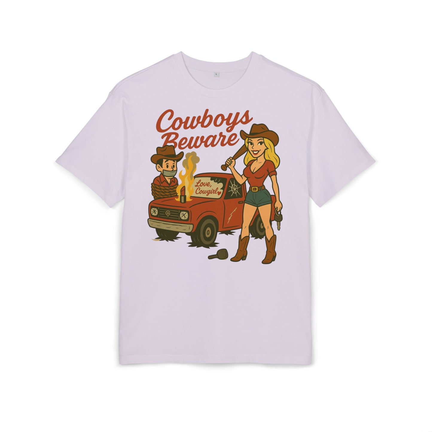 Cowboys Beware Oversize Tee.
