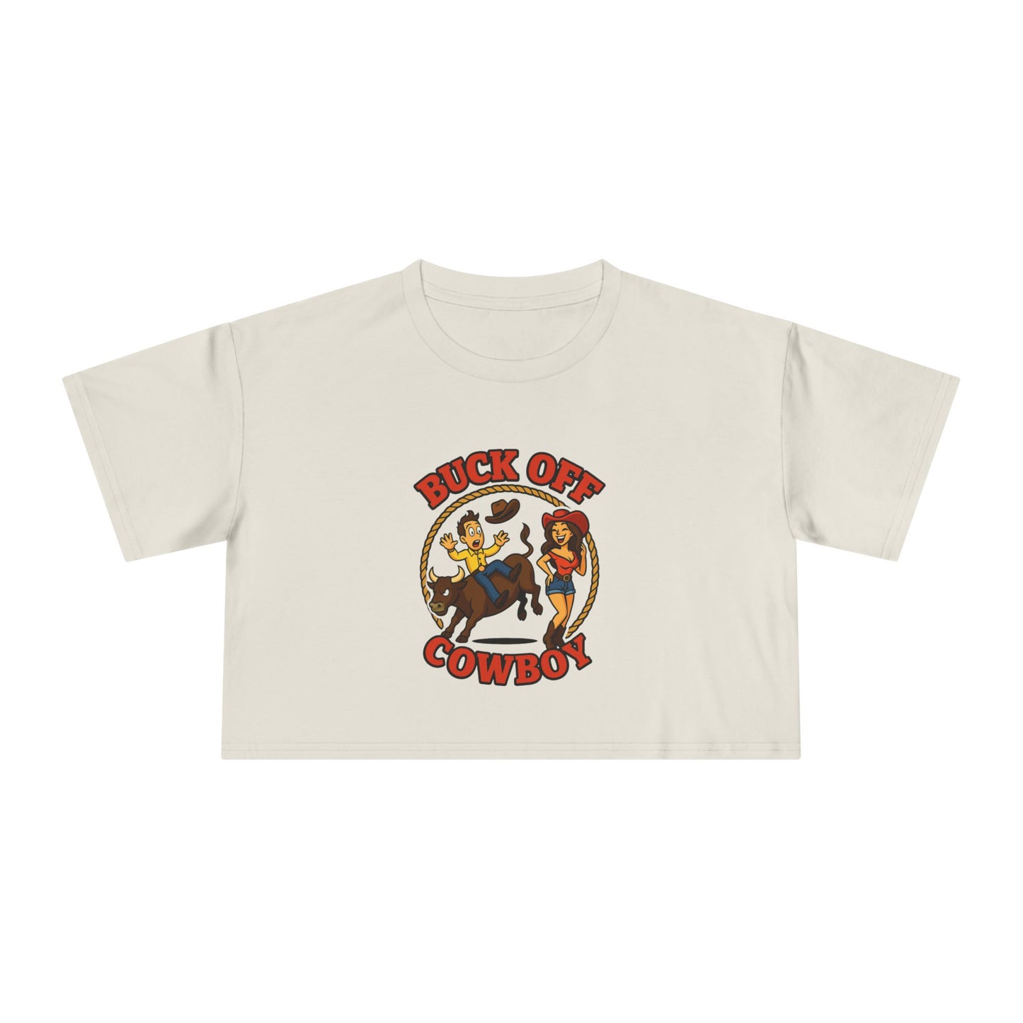 Buck Off Cowboy Crop Tee