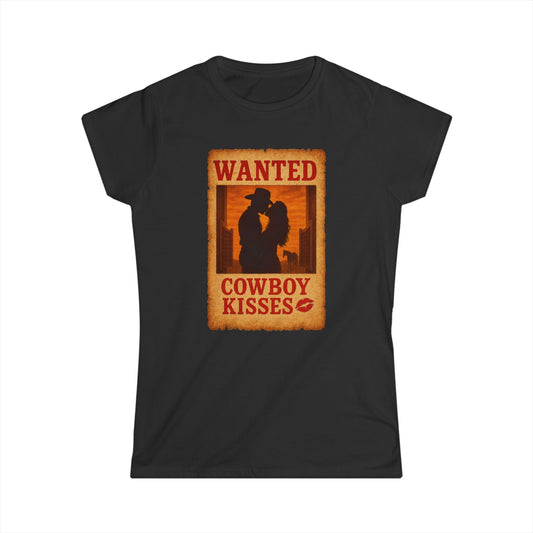 WANTED Cowboy Kisses Softstyle Tee.