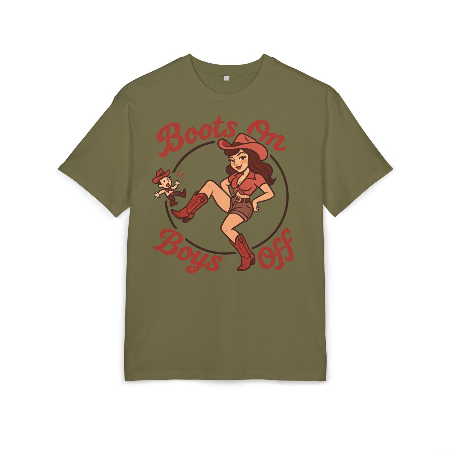 Boots On Boys Off Oversized Tee.