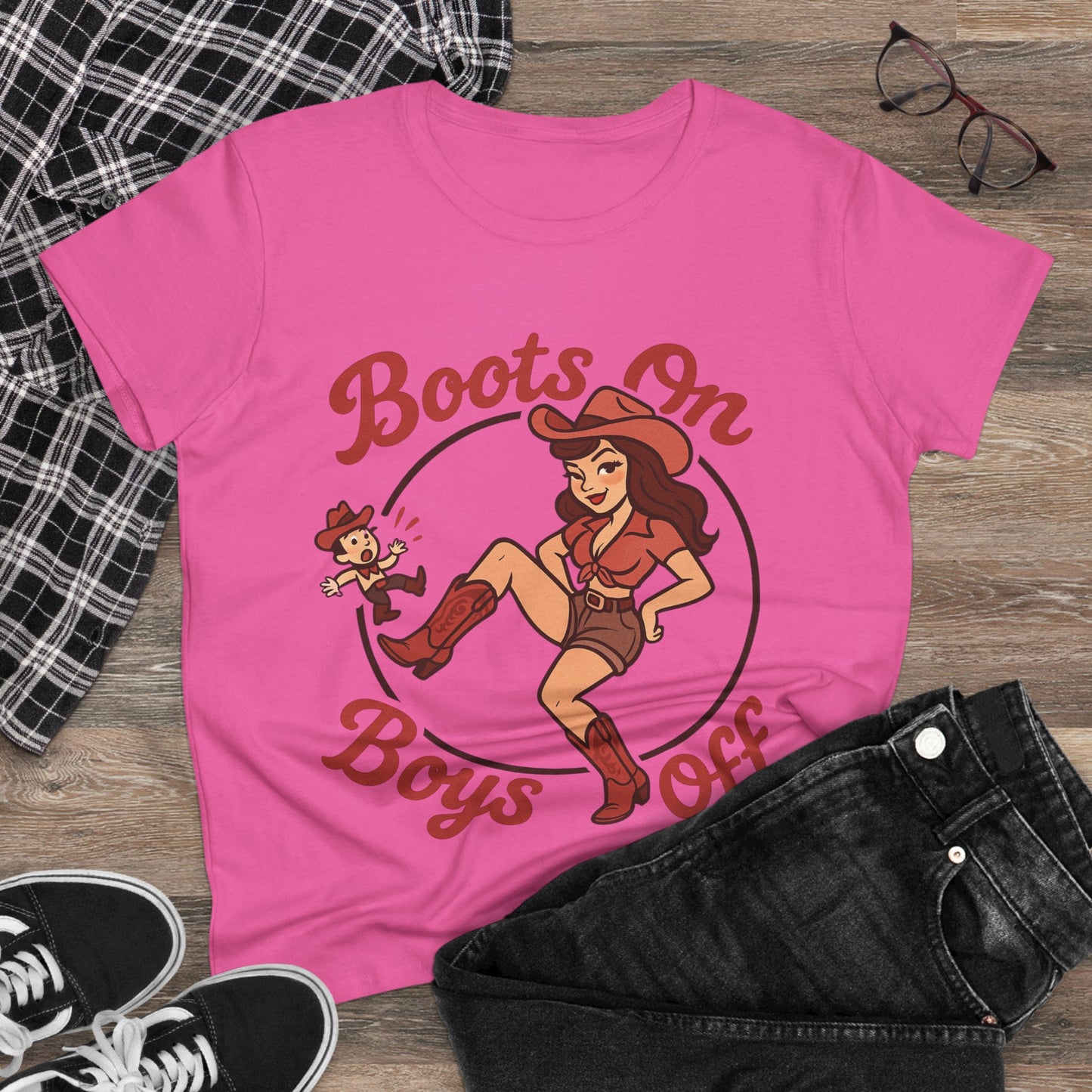 “Boots On Boys Off” Tee.