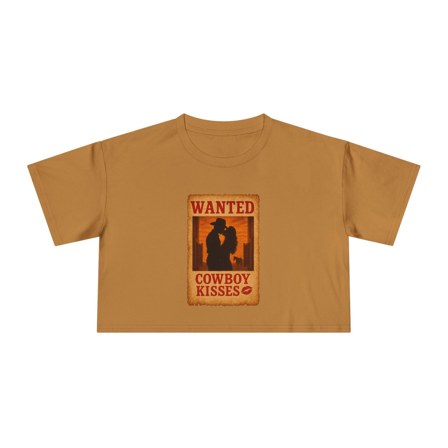 Wanted Cowboy Kisses Crop Tee.