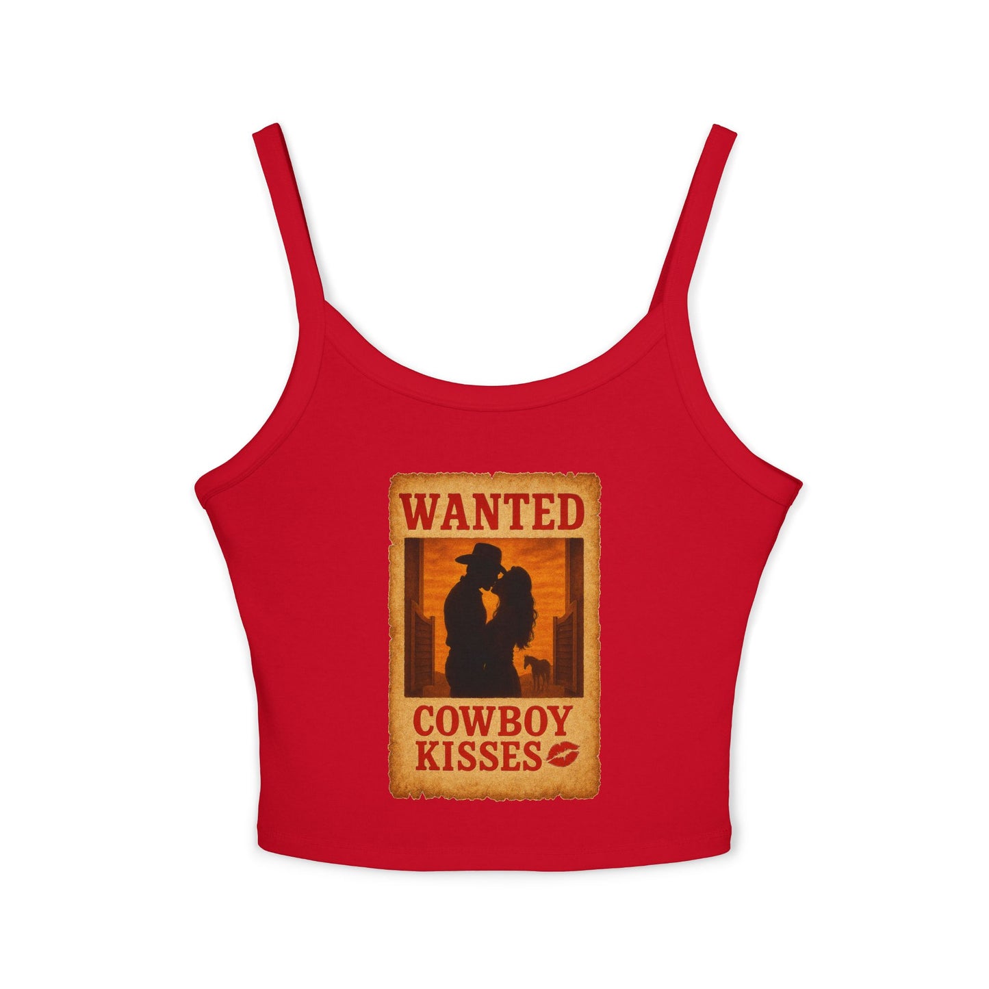 WANTED Cowboy Kisses Spaghetti Strap Tank