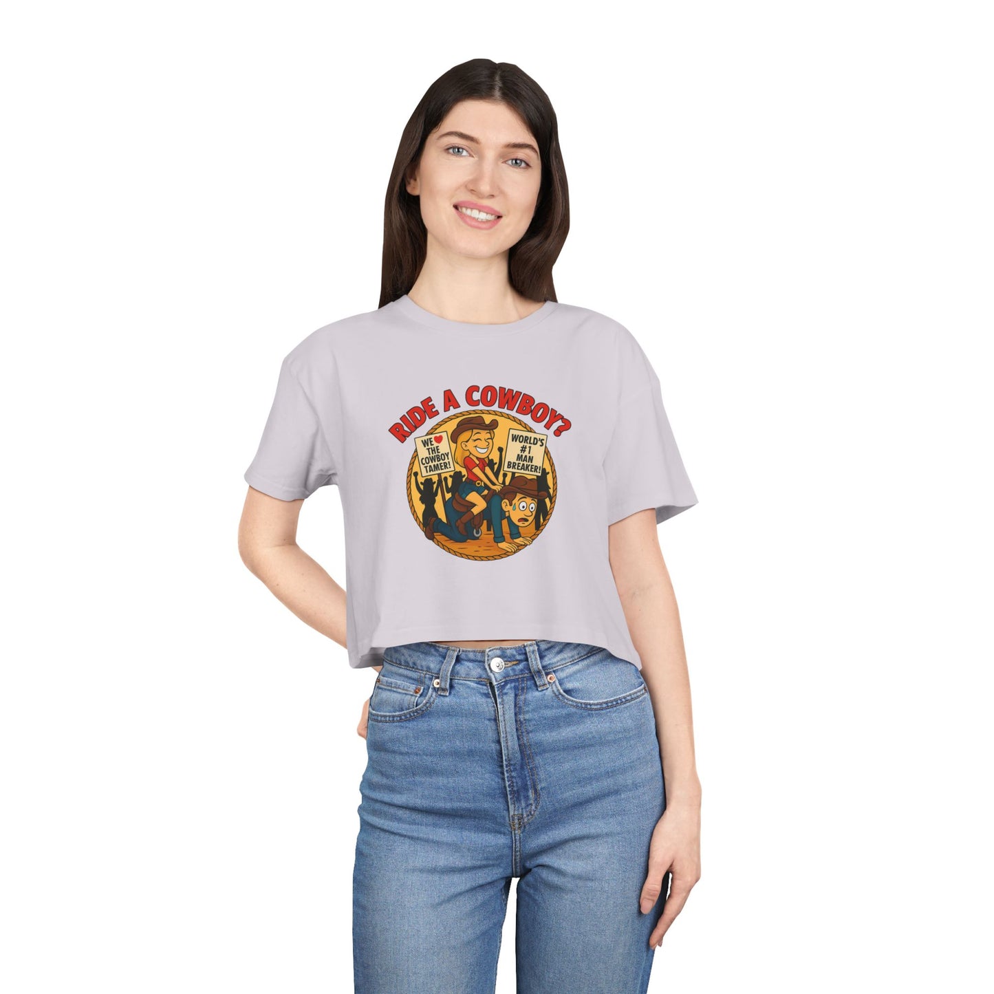 Ride a Cowboy? Crop Tee.