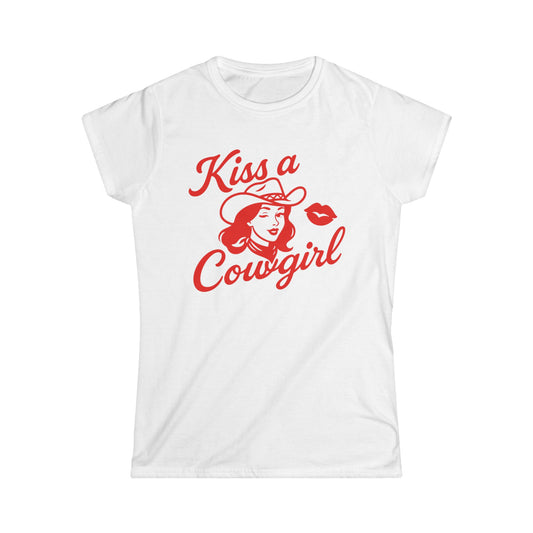 Kiss a Cowgirl Softstyle Tee.