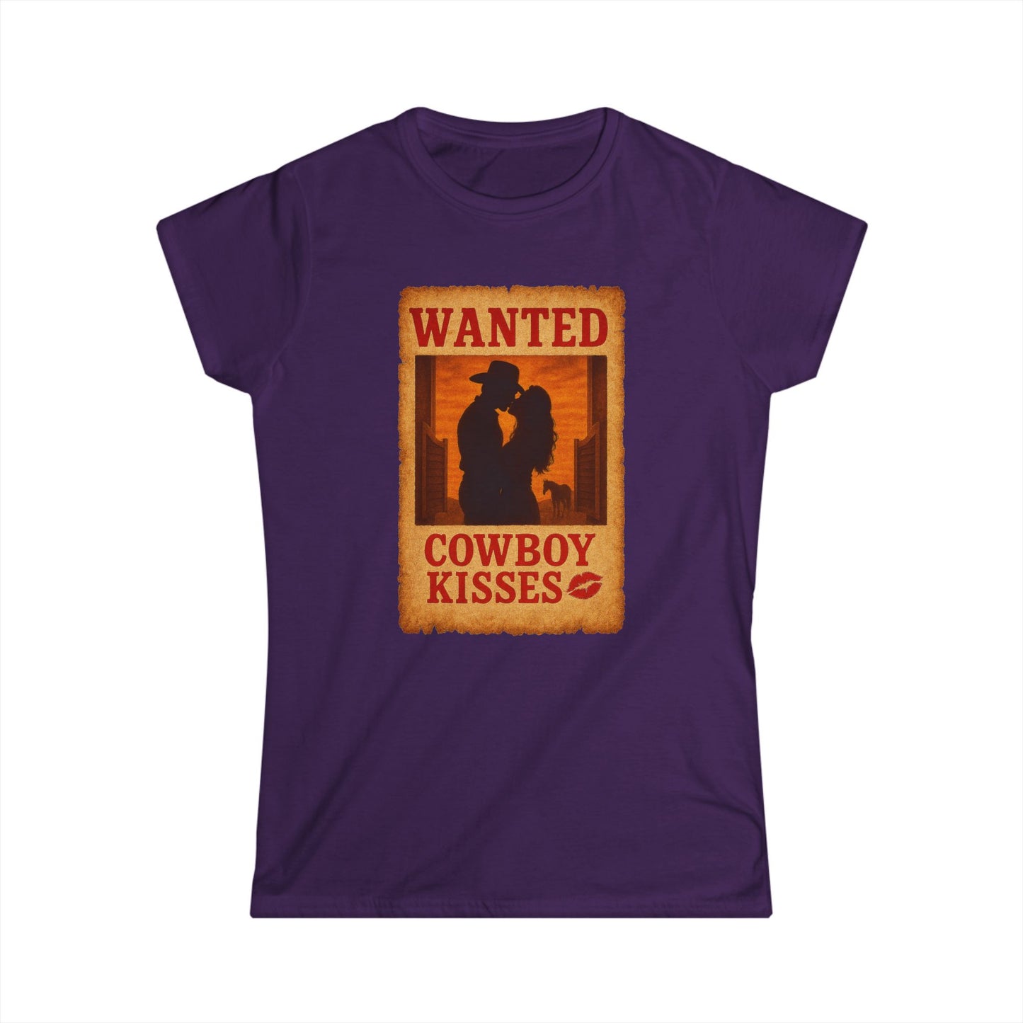 WANTED Cowboy Kisses Softstyle Tee.