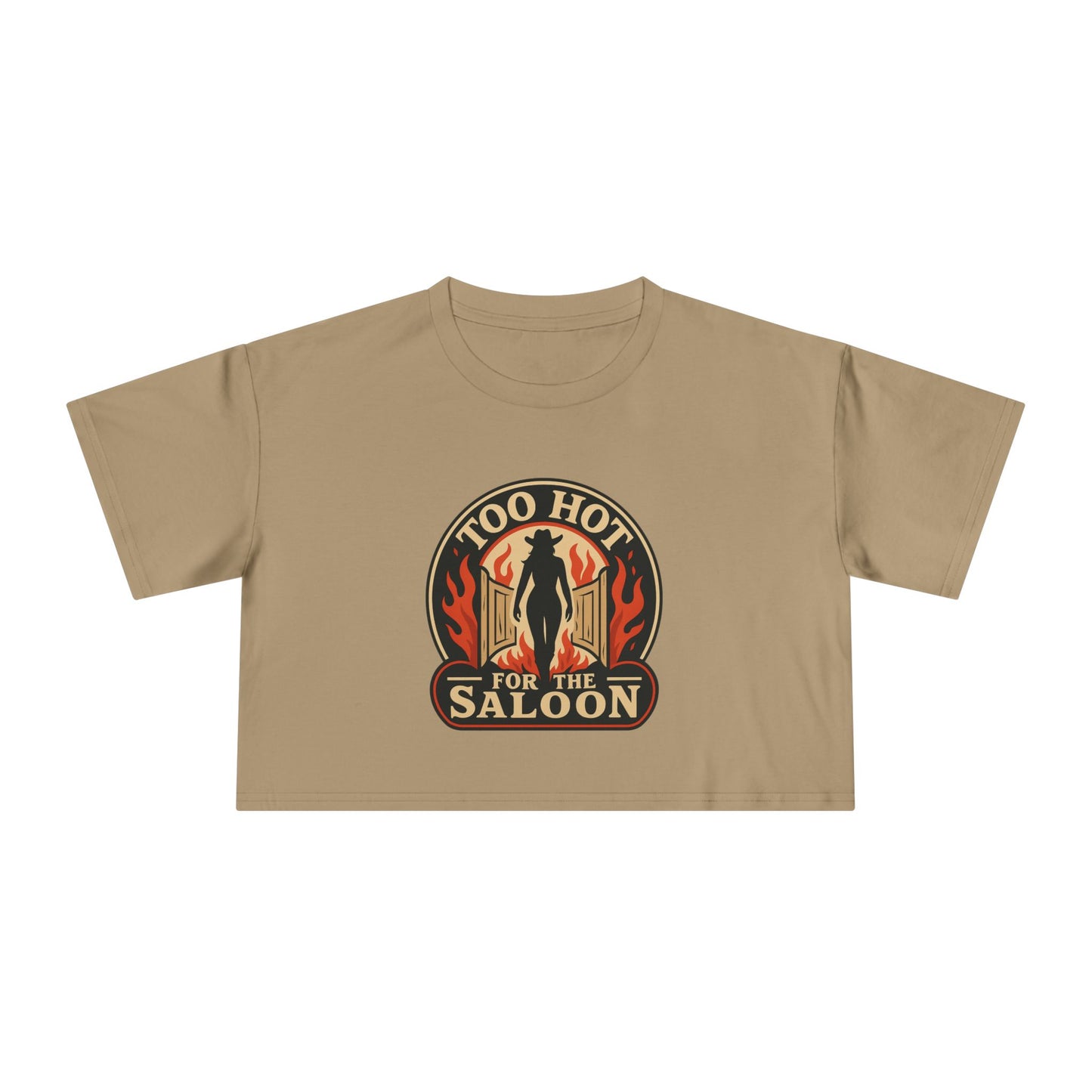 Too Hot for the Saloon Crop Tee.