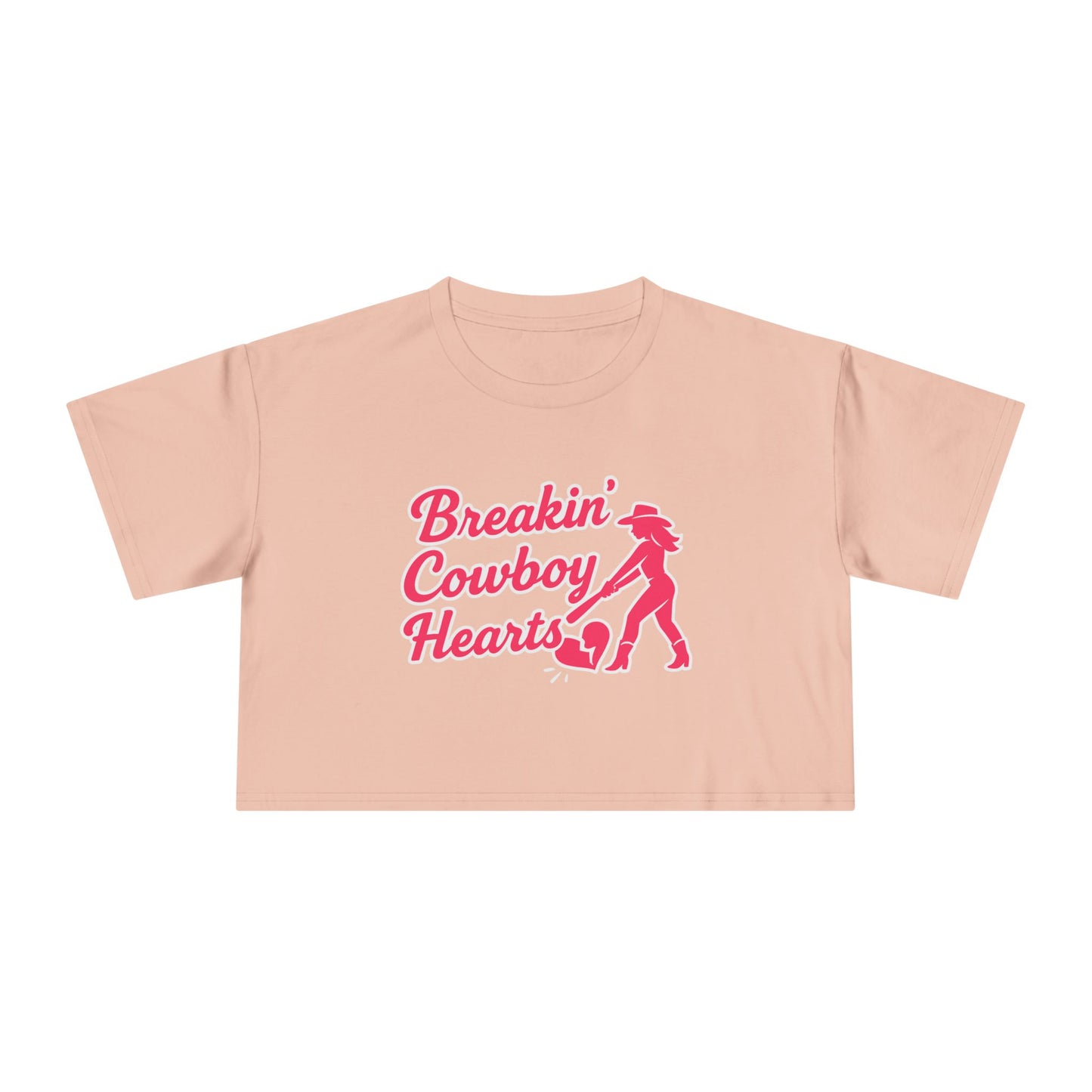Breakin' Cowboy Hearts Crop Tee.