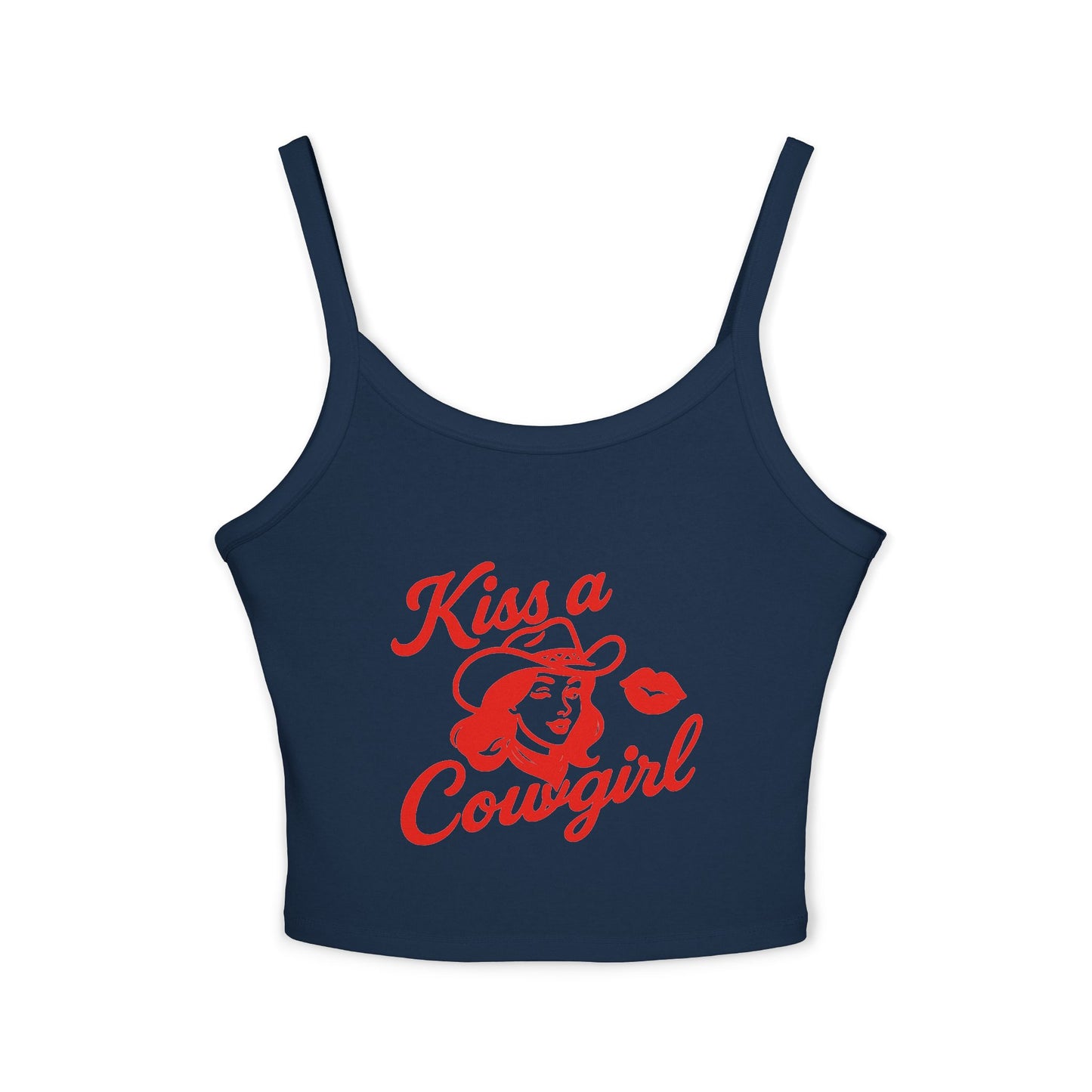 Kiss a Cowgirl Spaghetti Strap Tank.