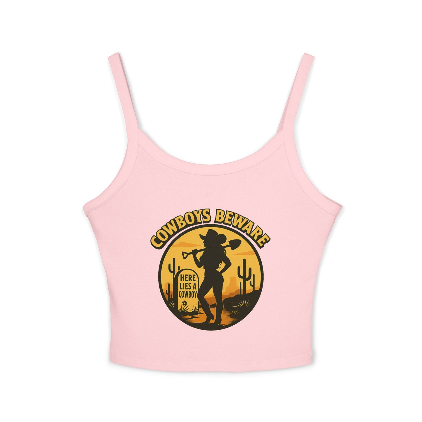 Cowboys Beware (Gravesite) Spaghetti Strap Tank.