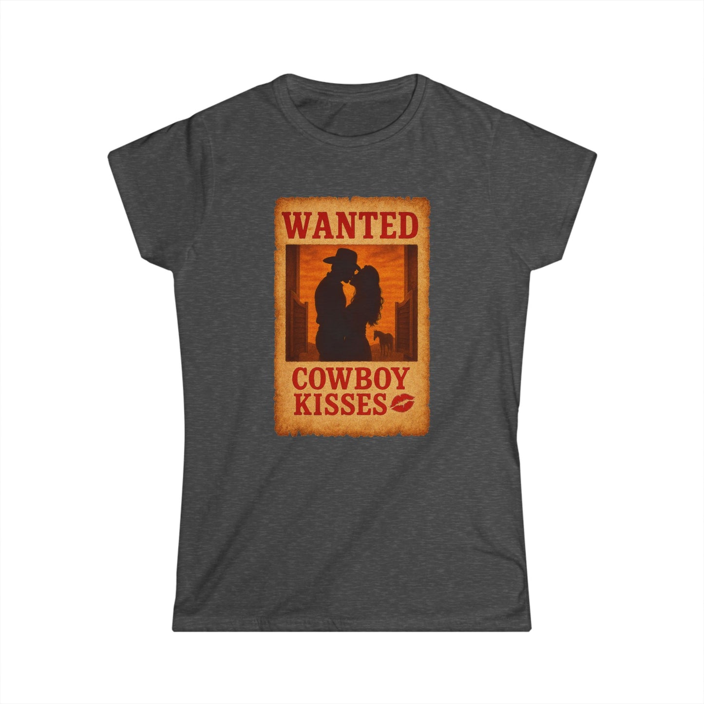 WANTED Cowboy Kisses Softstyle Tee.
