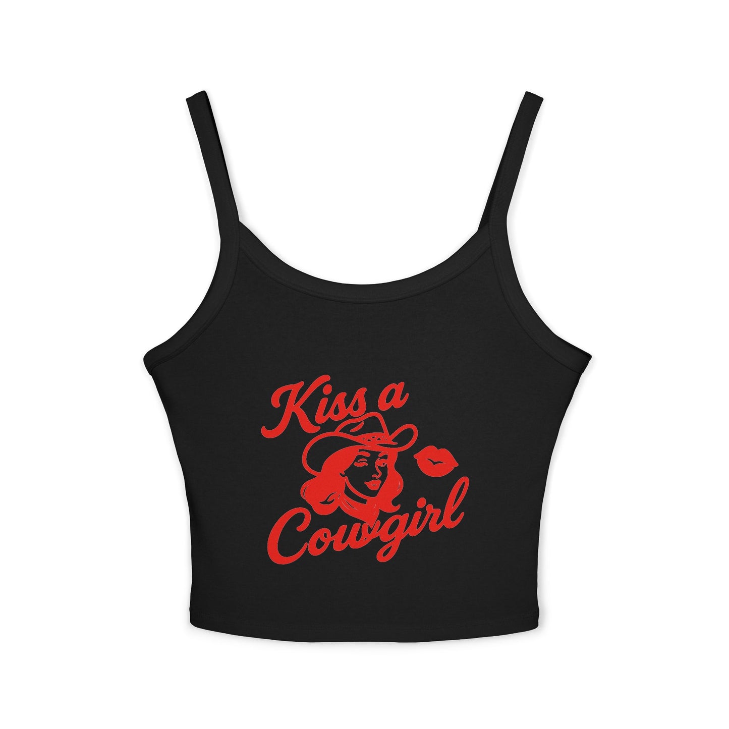 Kiss a Cowgirl Spaghetti Strap Tank.