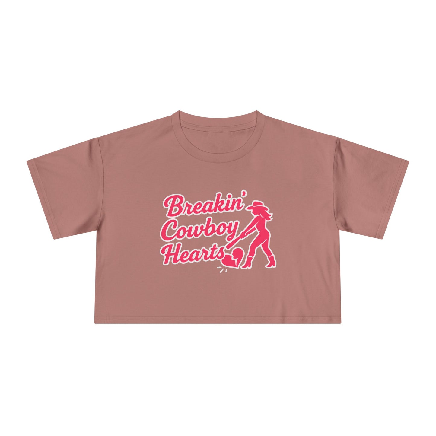 Breakin' Cowboy Hearts Crop Tee.