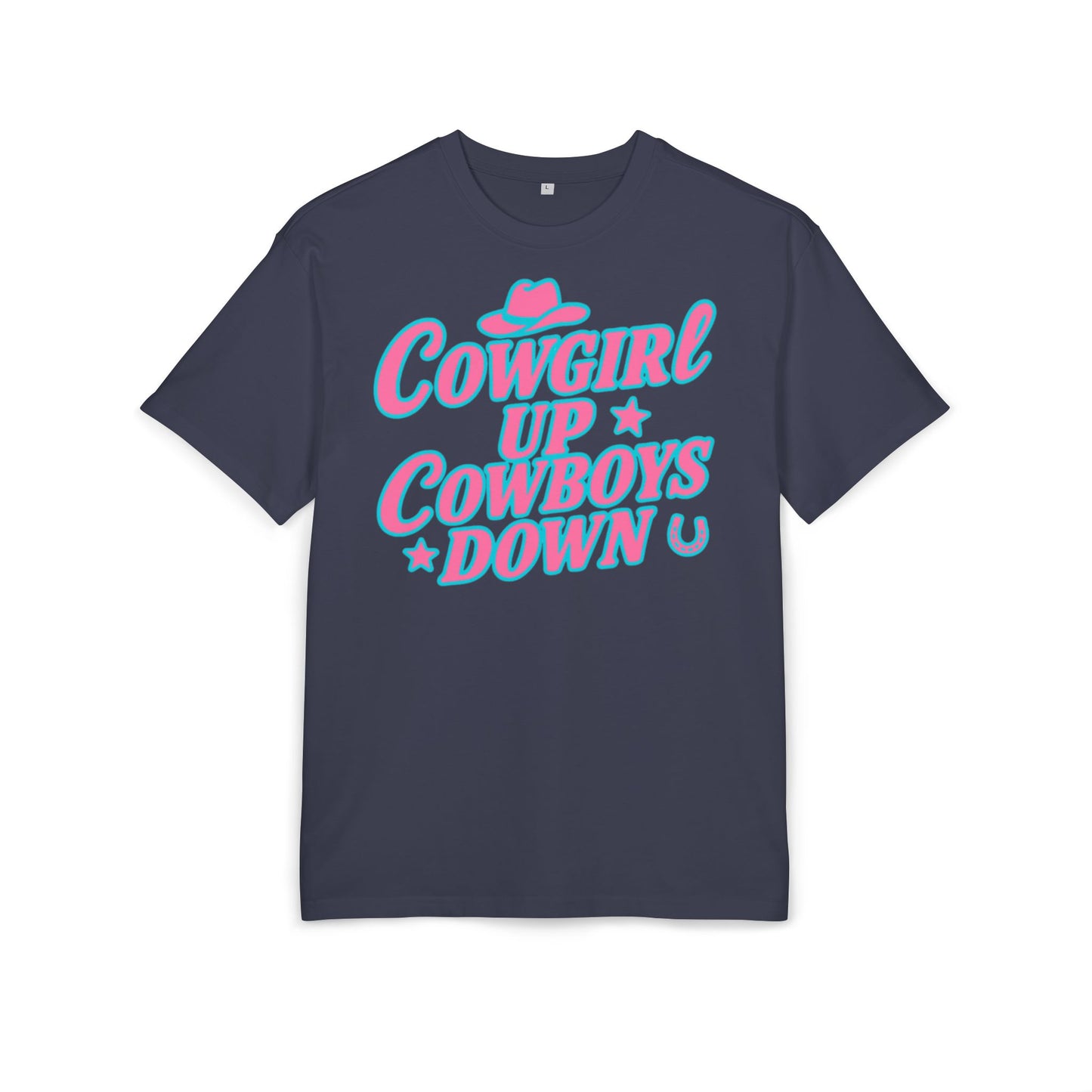 Cowgirl Up Cowboys Down Oversize Tee.