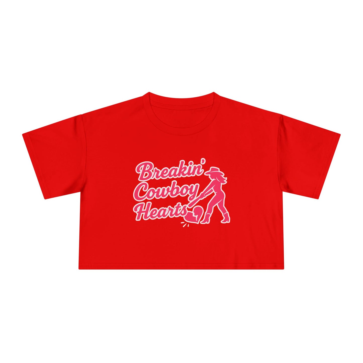 Breakin' Cowboy Hearts Crop Tee.