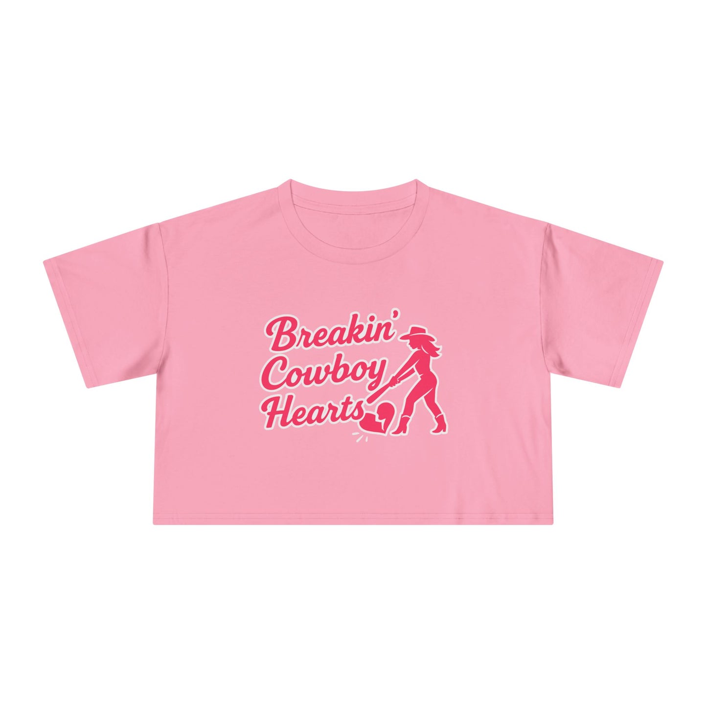 Breakin' Cowboy Hearts Crop Tee.