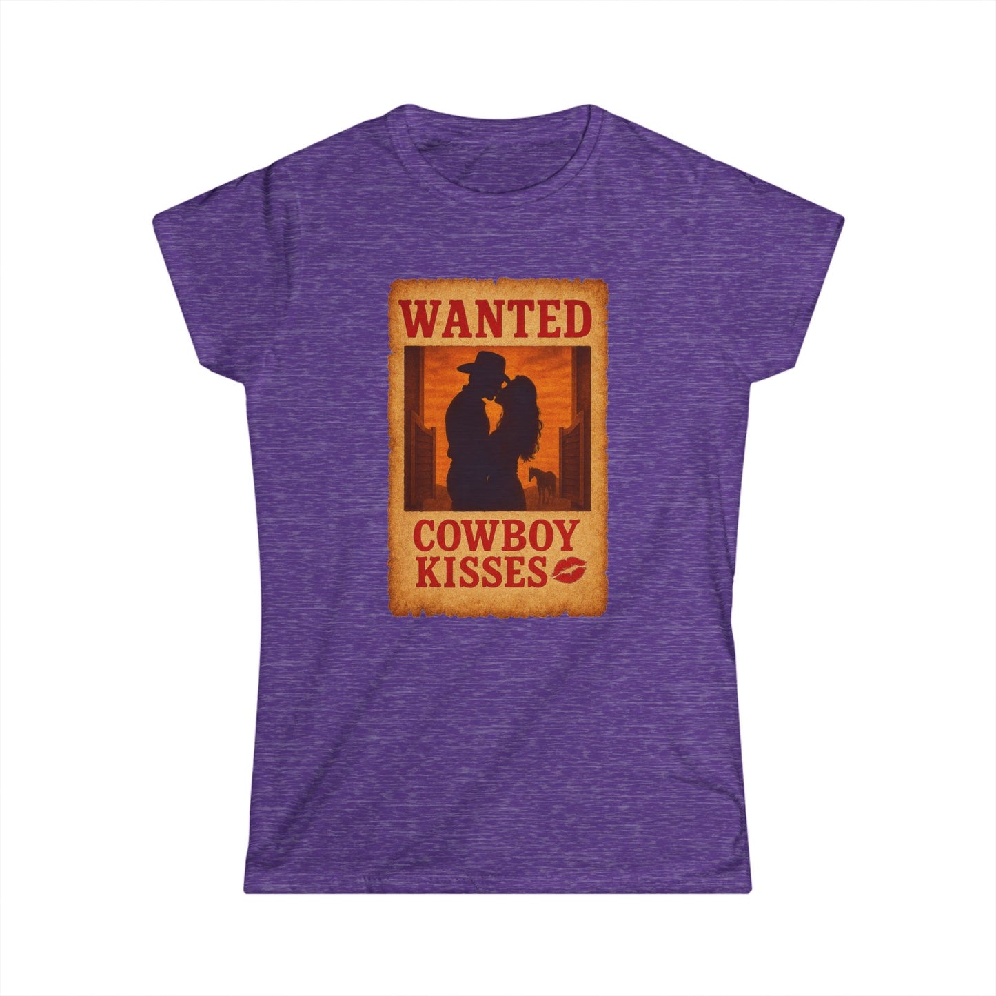 WANTED Cowboy Kisses Softstyle Tee.
