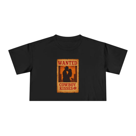 Wanted Cowboy Kisses Crop Tee.