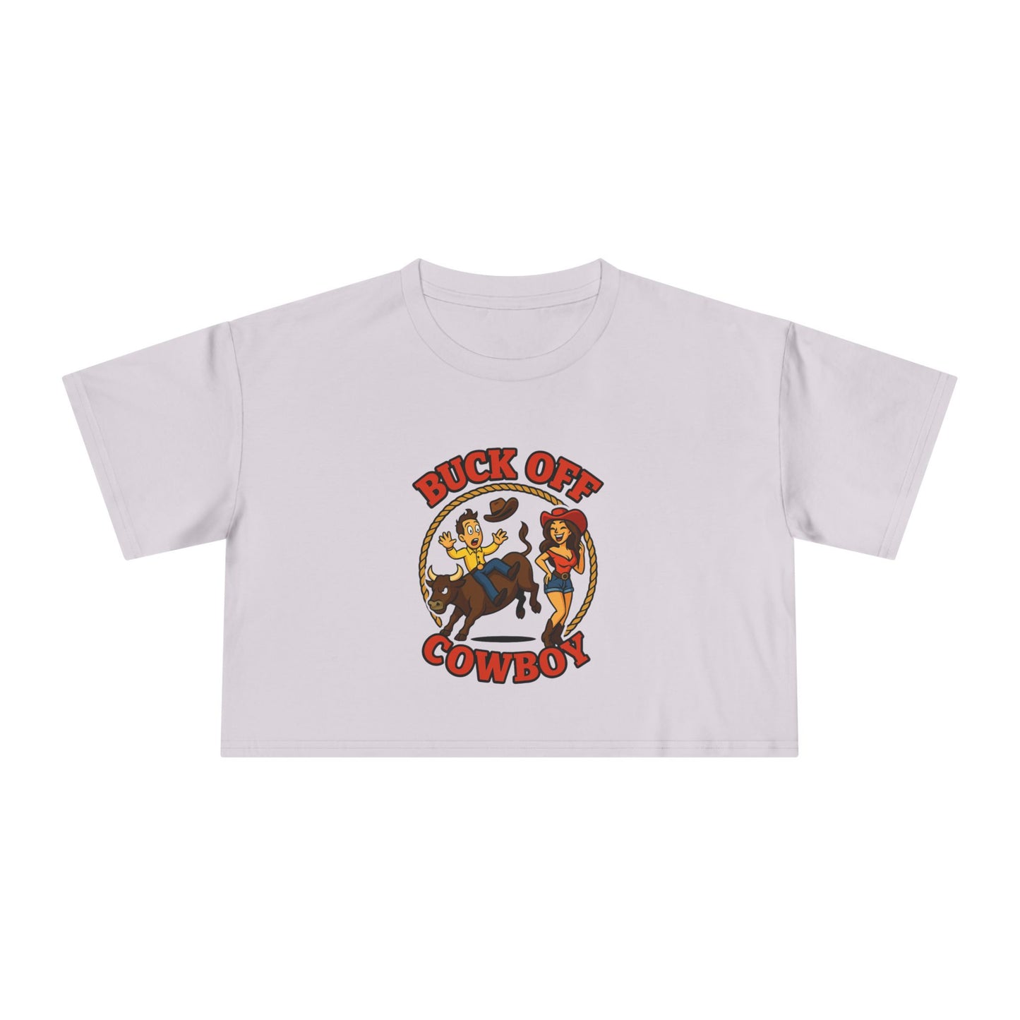 Buck Off Cowboy Crop Tee