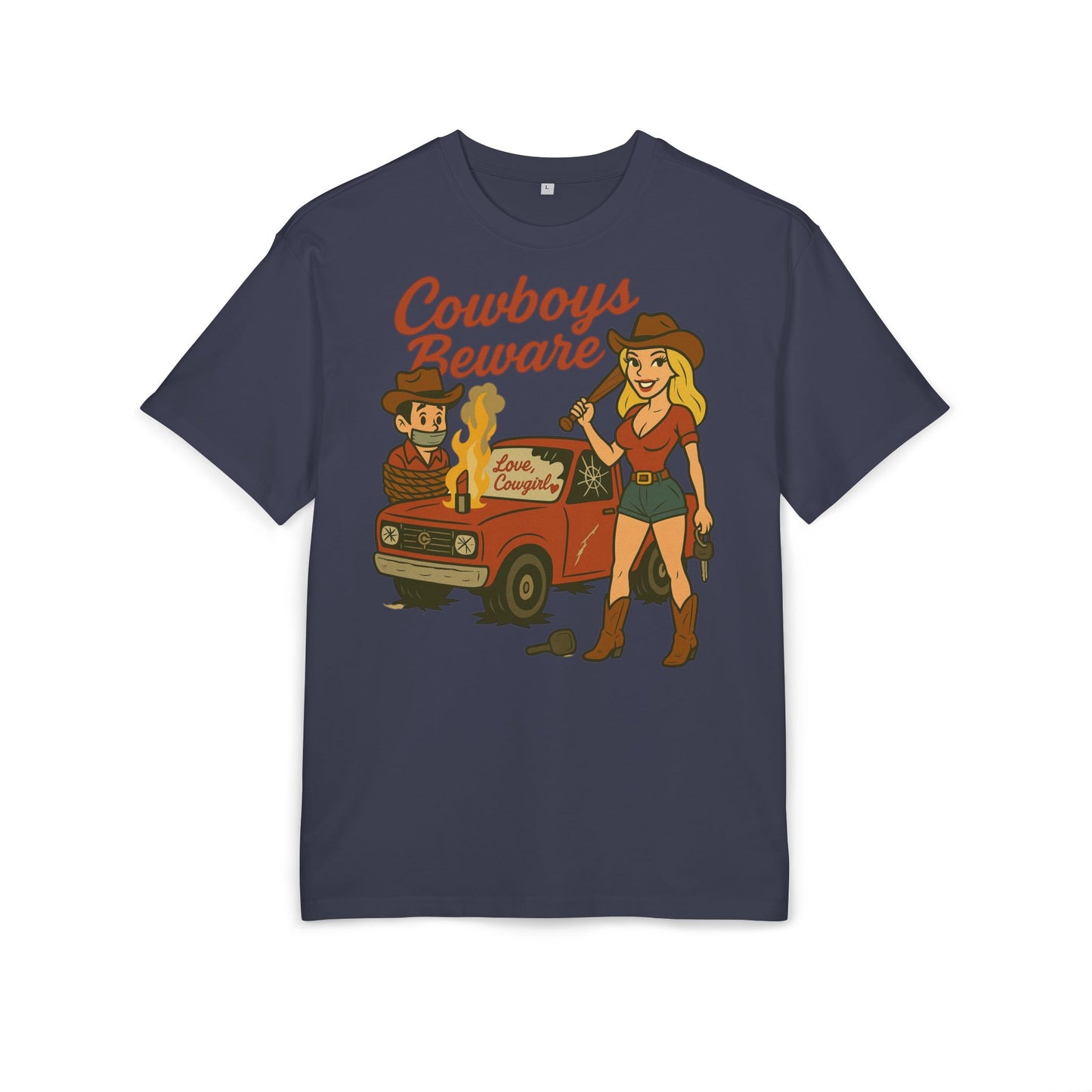 Cowboys Beware Oversize Tee.