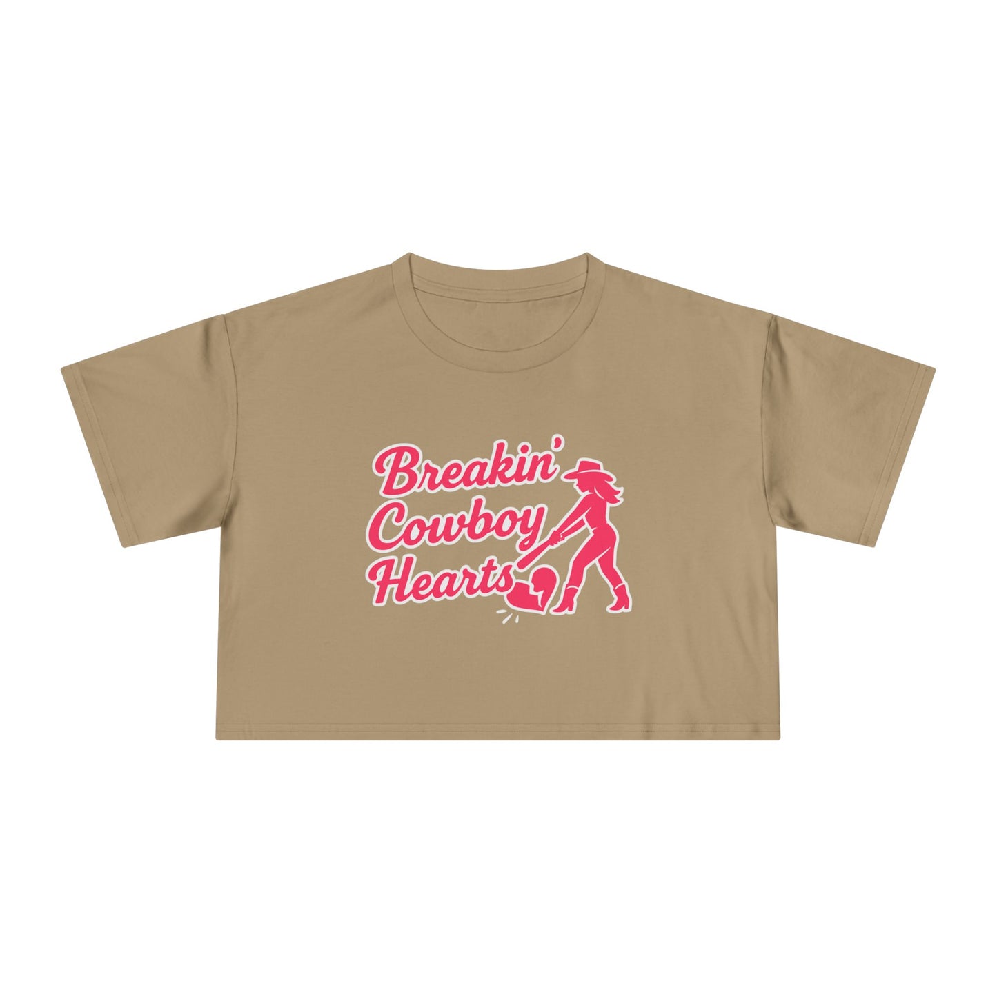 Breakin' Cowboy Hearts Crop Tee.