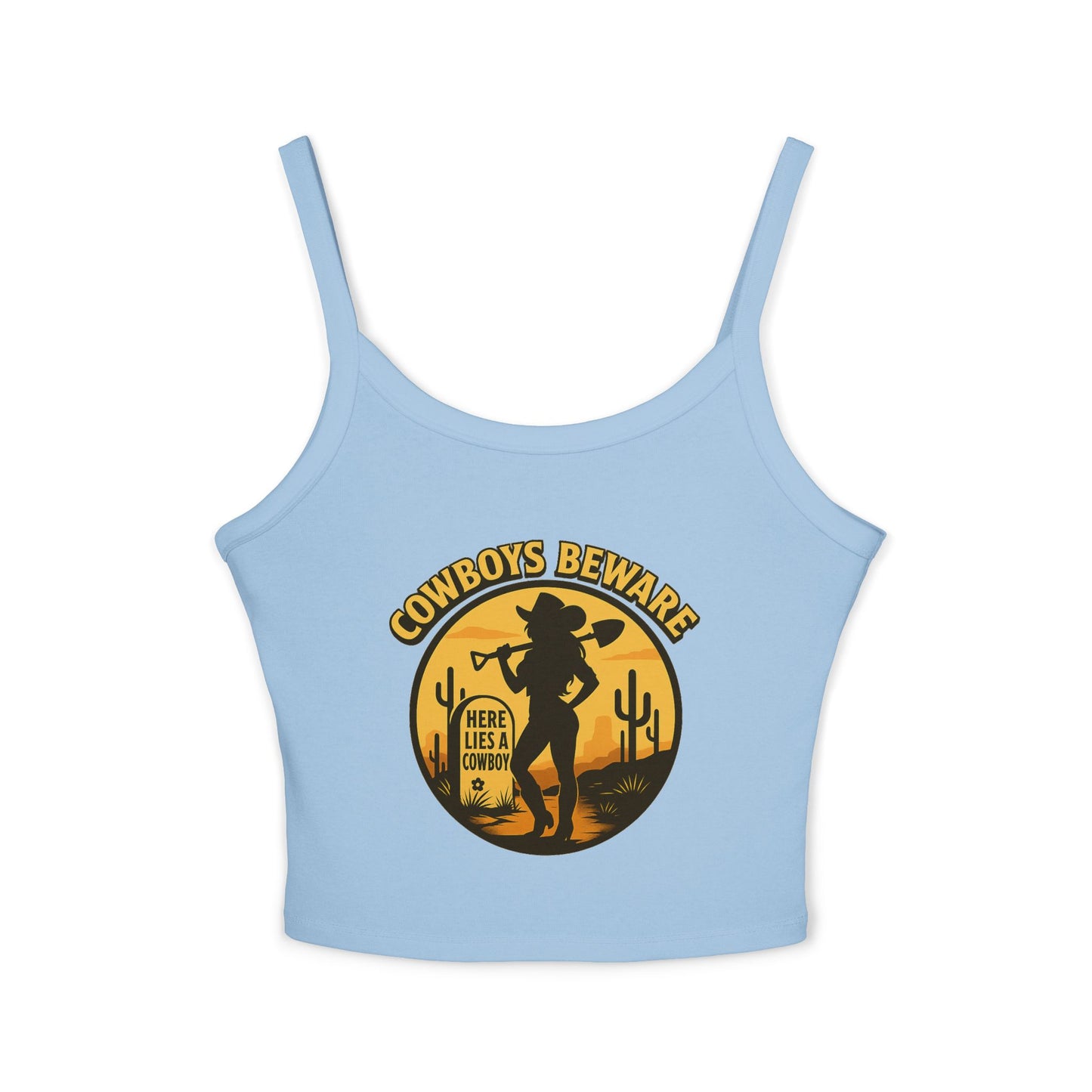 Cowboys Beware (Gravesite) Spaghetti Strap Tank.