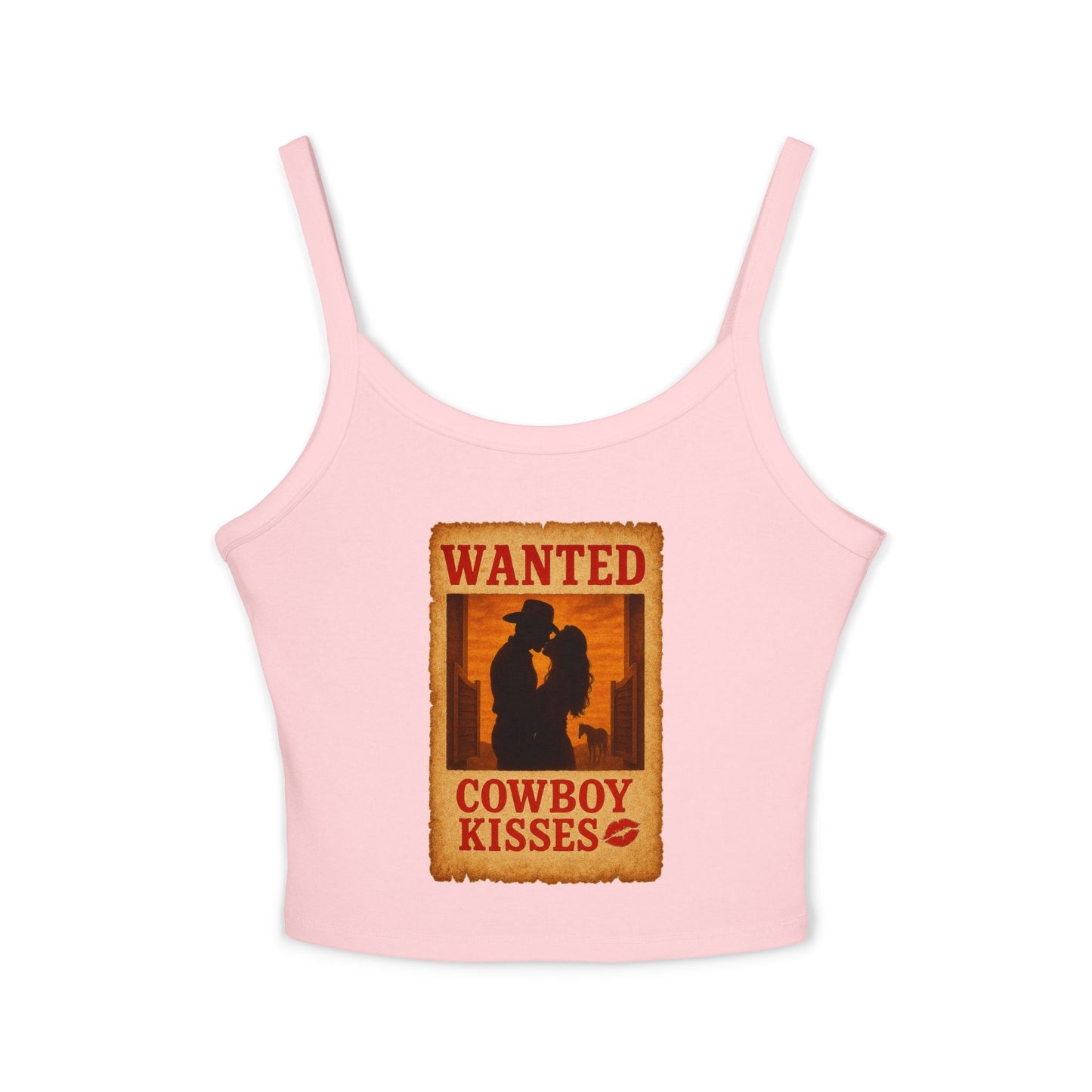 WANTED Cowboy Kisses Spaghetti Strap Tank