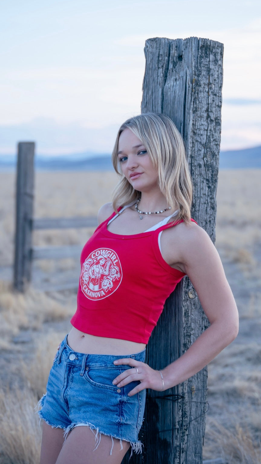Cowgirl Casanova Spaghetti Strap Tank.