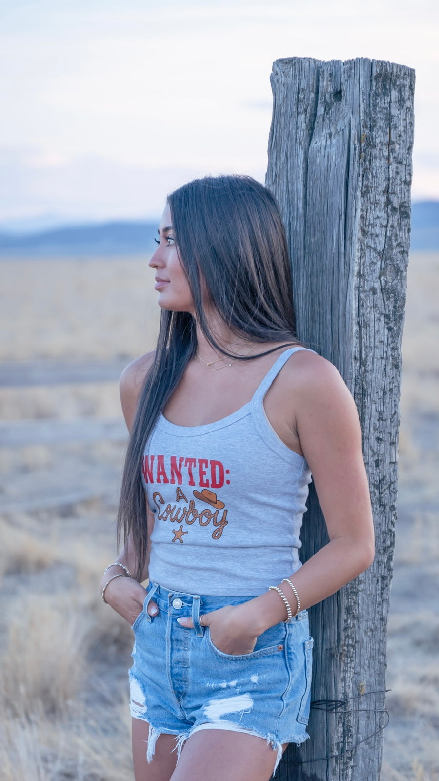 WANTED: A Cowboy Spaghetti Strap Tank