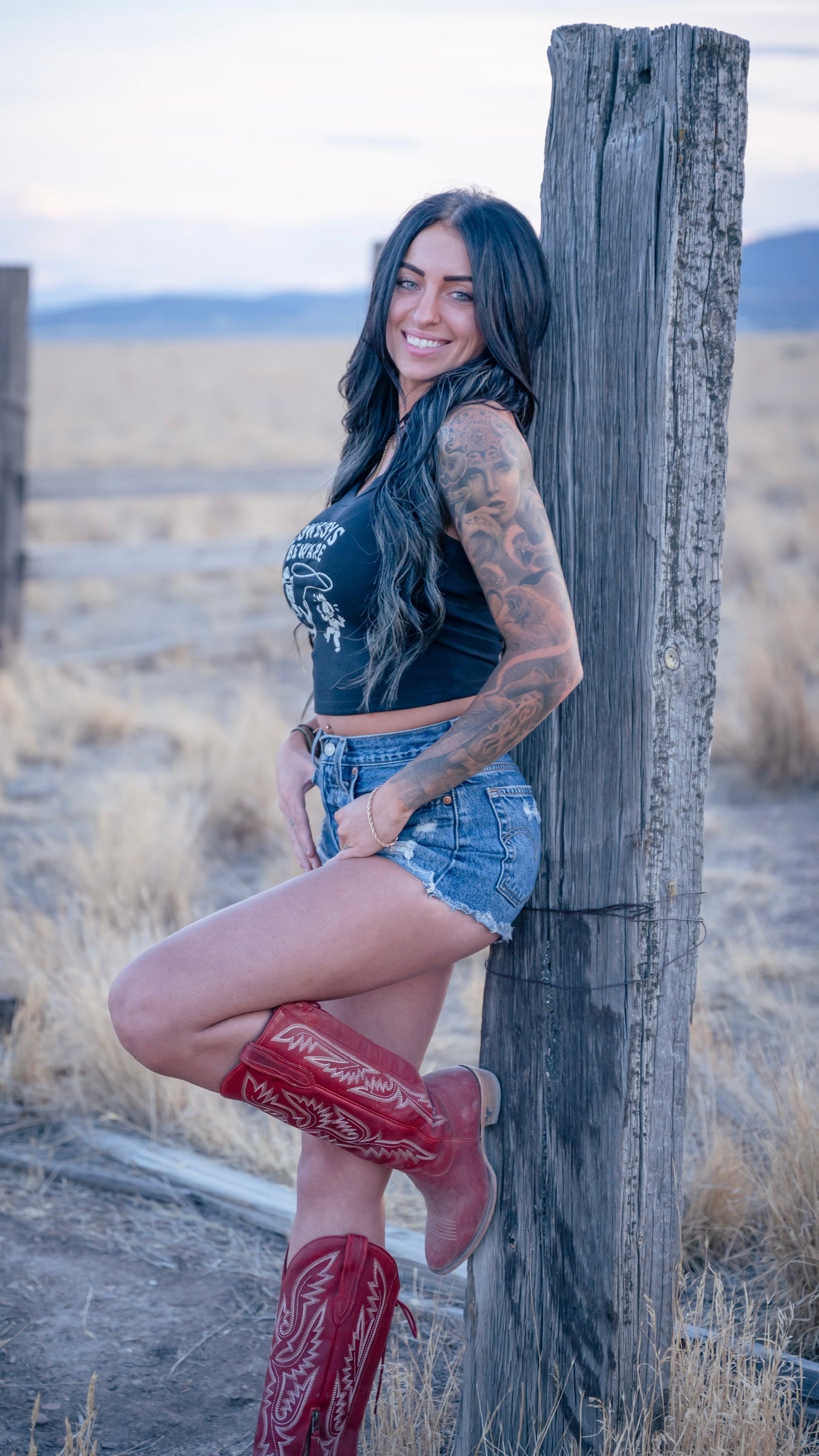 Cowboys Beware Spaghetti Strap Tank.