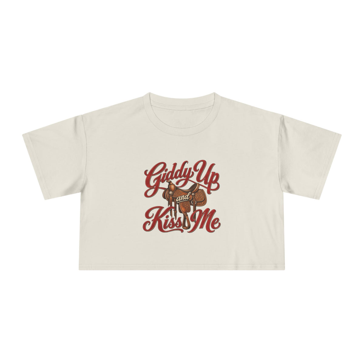 Giddy Up and Kiss Me Crop Tee.