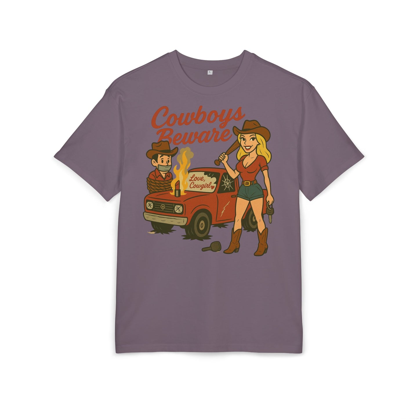 Cowboys Beware Oversize Tee.