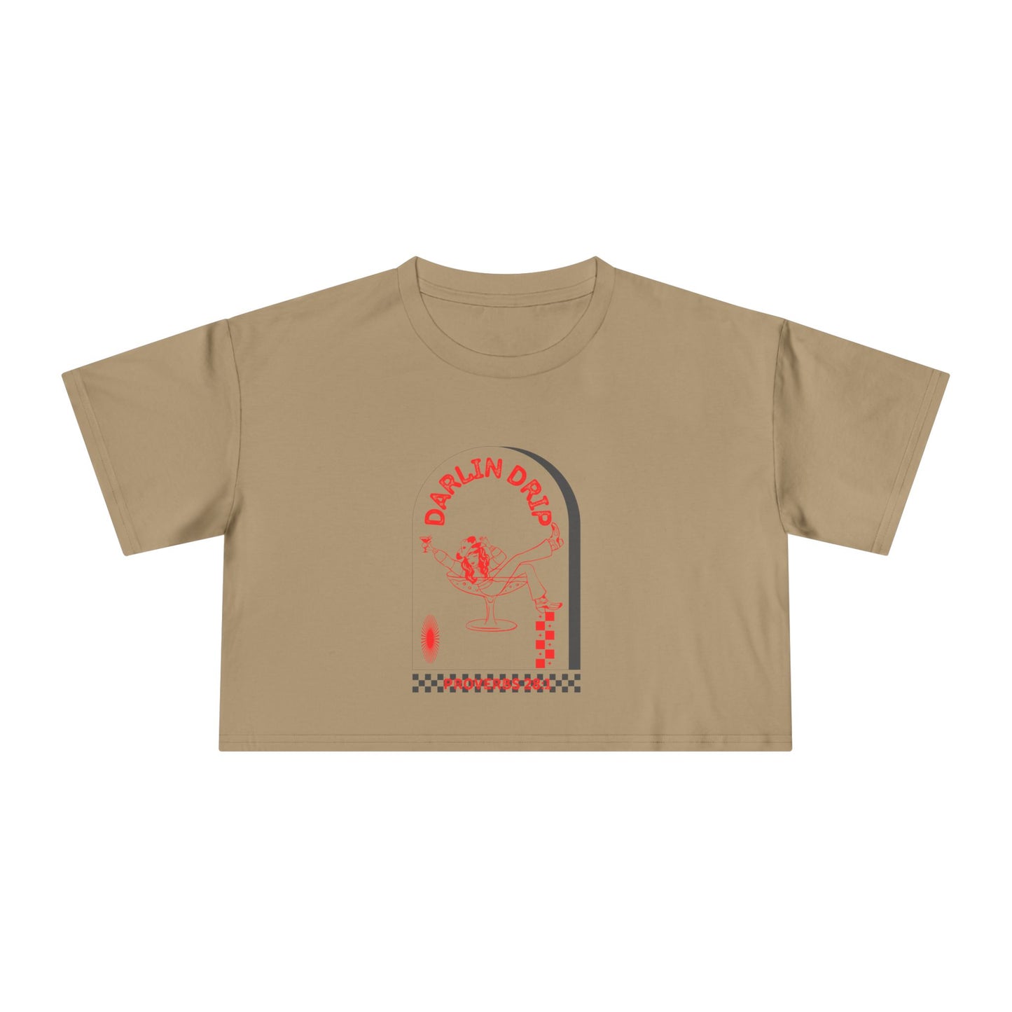 Darlin’ Drip Glass Crop Tee.