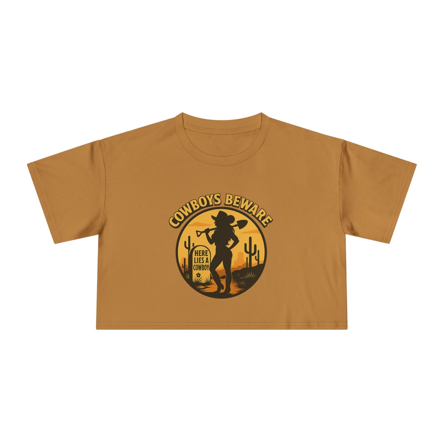 Cowboys Beware (Gravesite) Crop Tee.