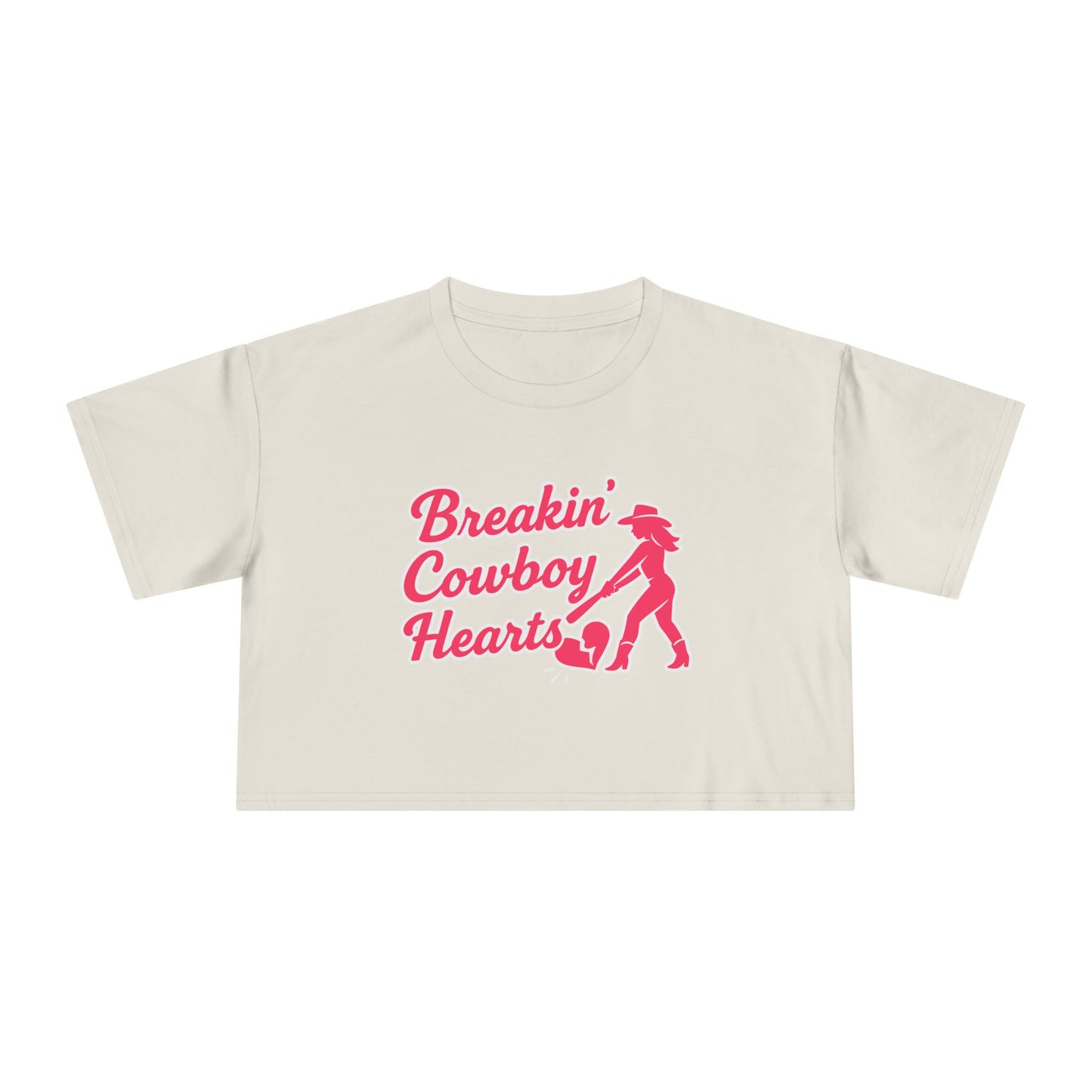 Breakin' Cowboy Hearts Crop Tee.