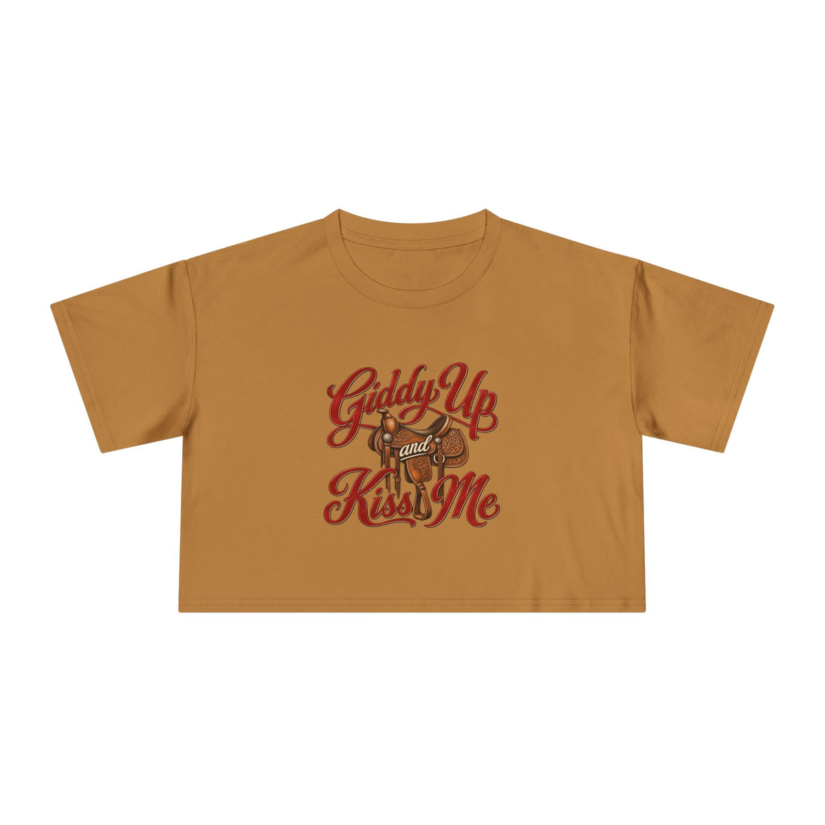 Giddy Up and Kiss Me Crop Tee.