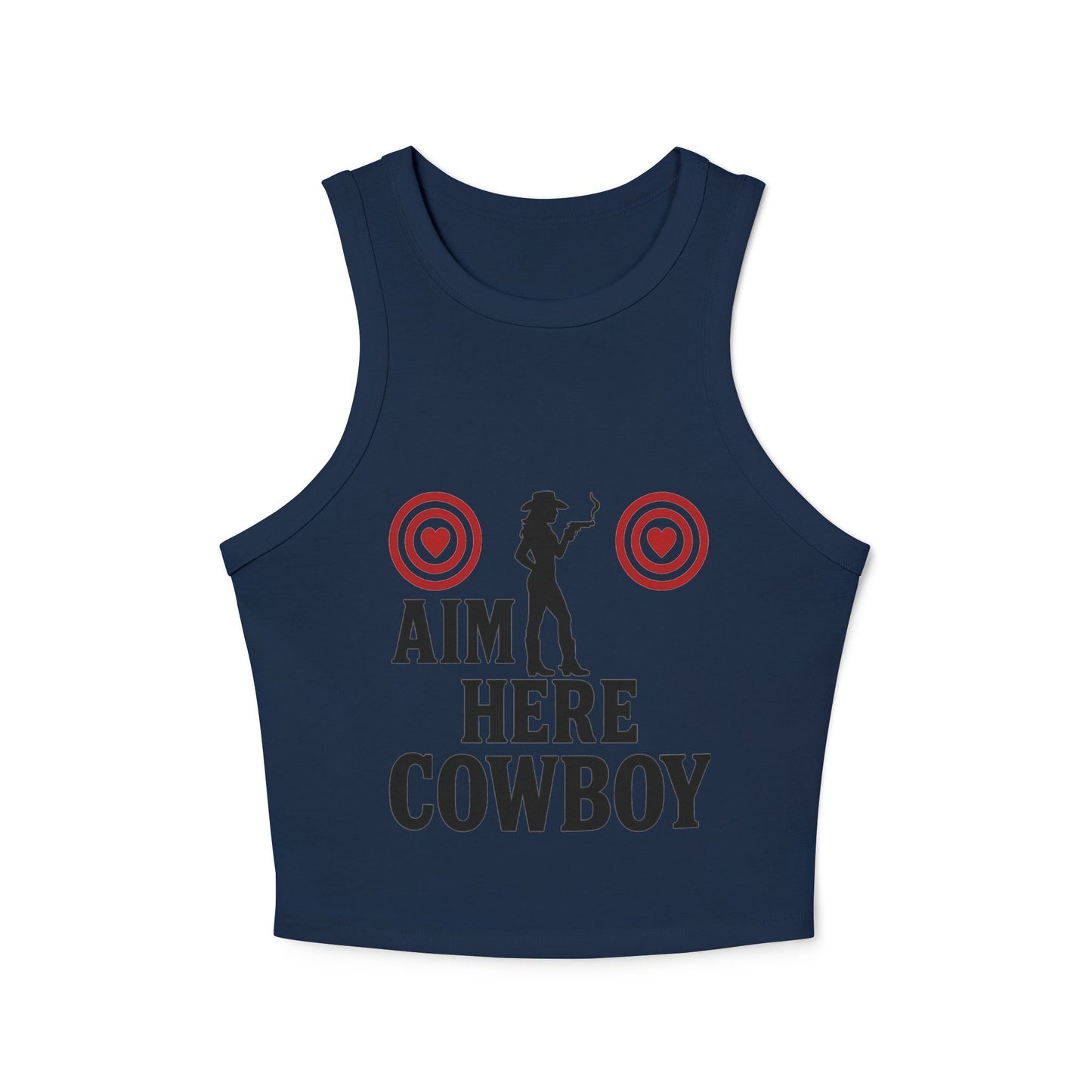 “Aim Here Cowboy” 🎯🎯 Racer Tank Top.