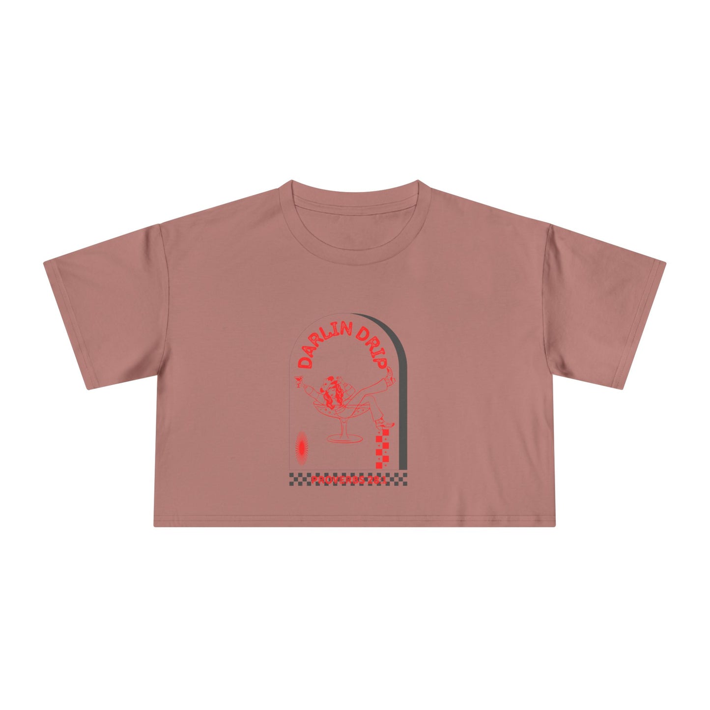 Darlin’ Drip Glass Crop Tee.