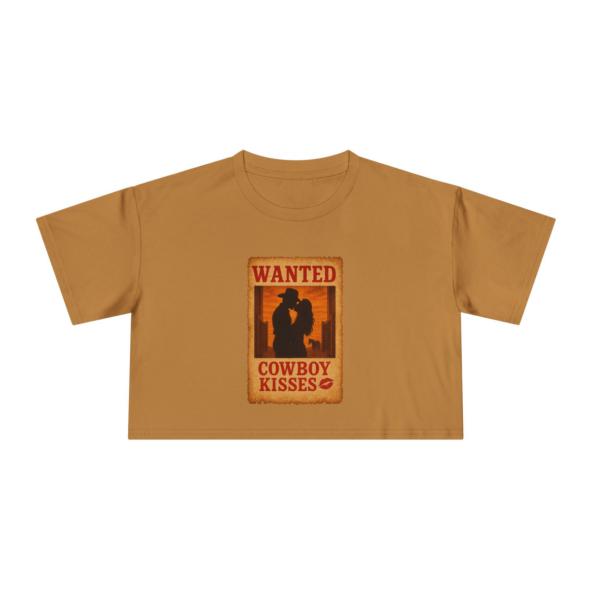 Wanted Cowboy Kisses Crop Tee.