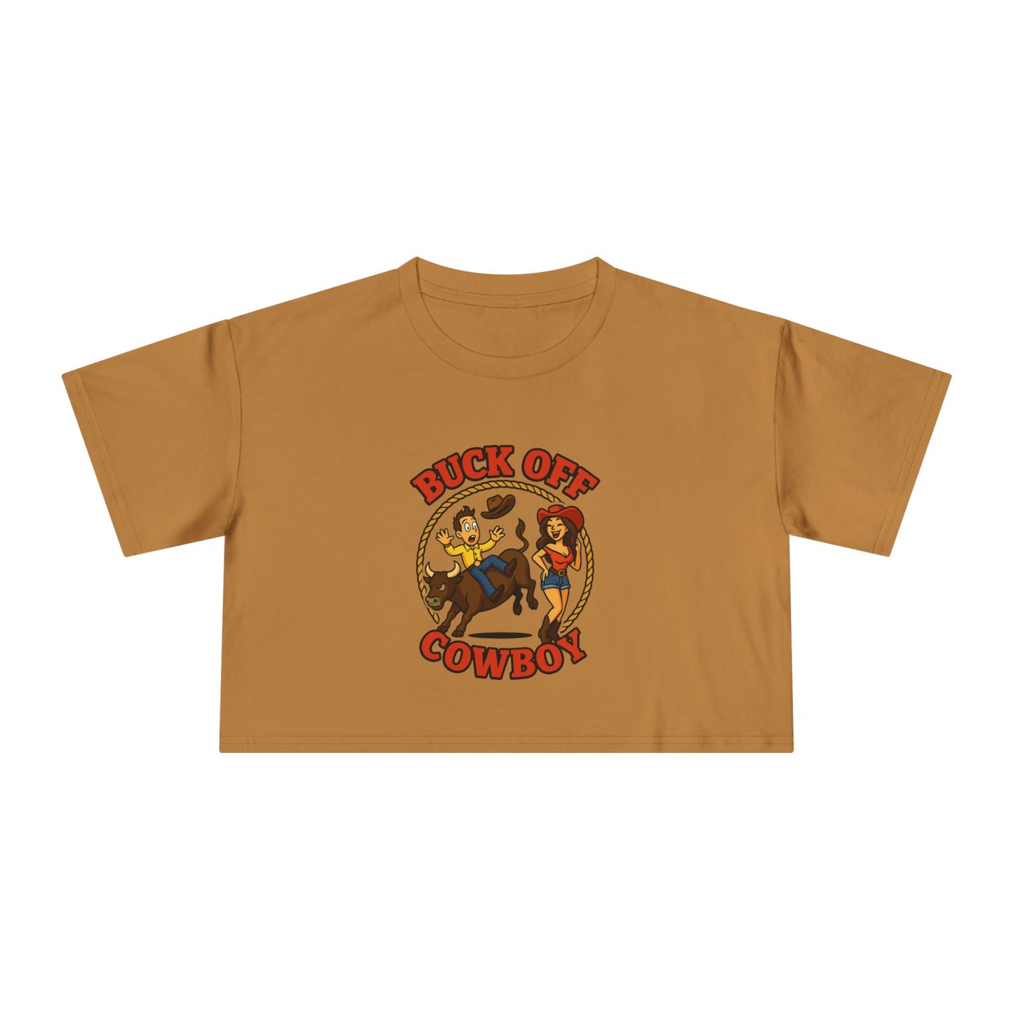 Buck Off Cowboy Crop Tee
