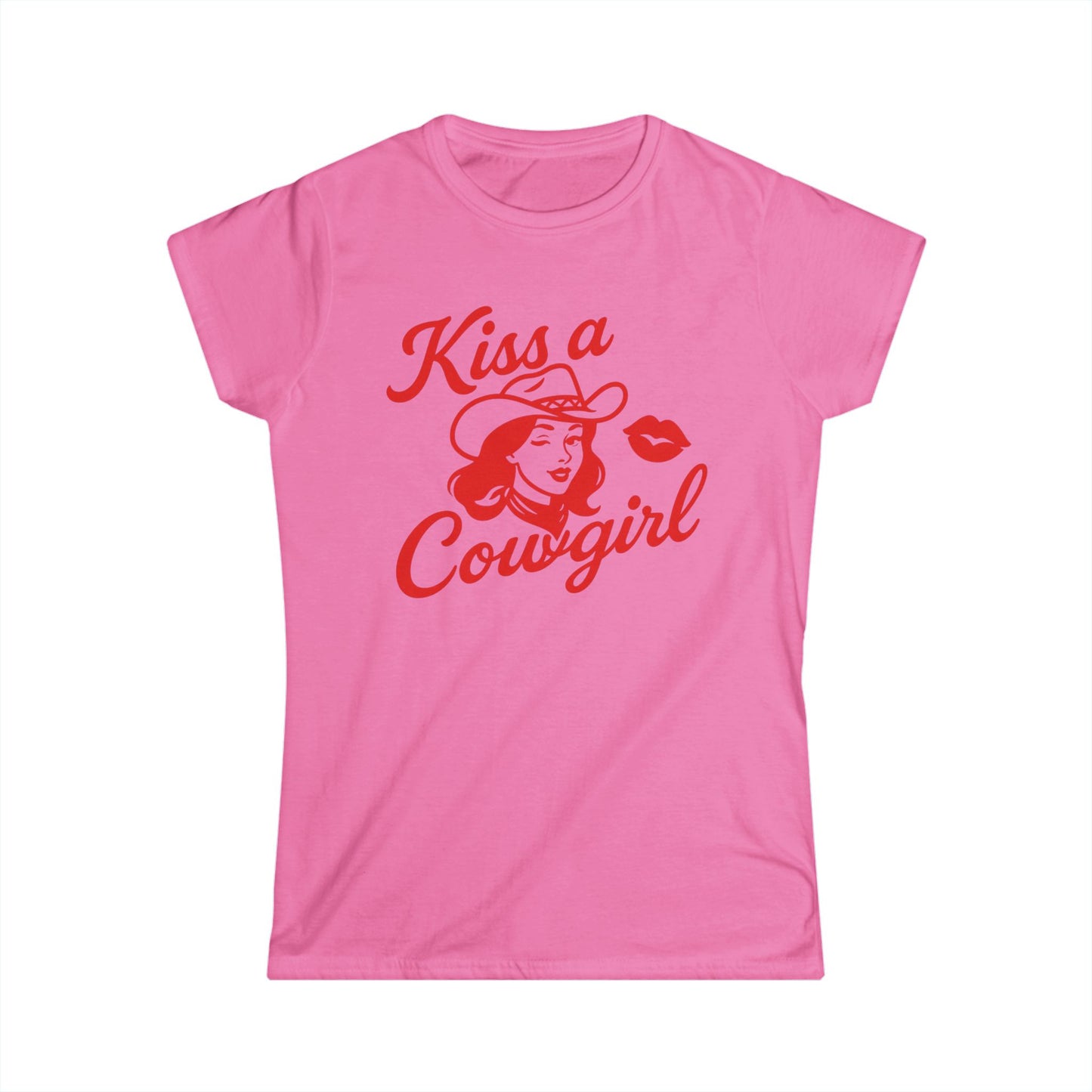 Kiss a Cowgirl Softstyle Tee.