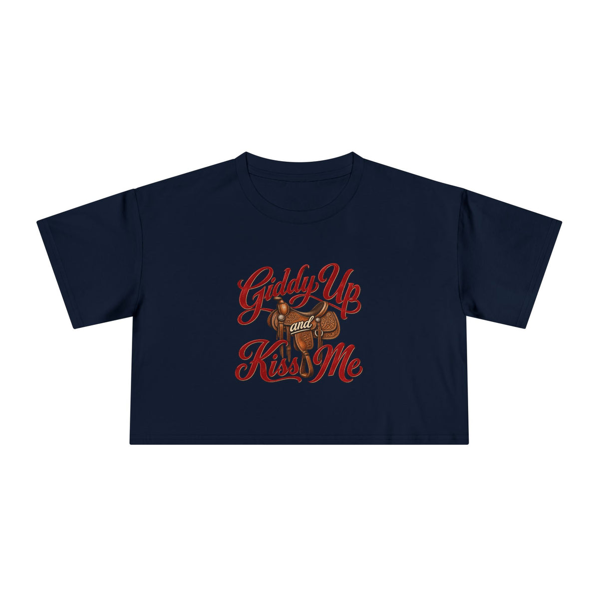 Giddy Up and Kiss Me Crop Tee.