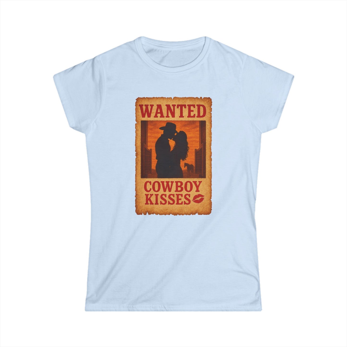 WANTED Cowboy Kisses Softstyle Tee.