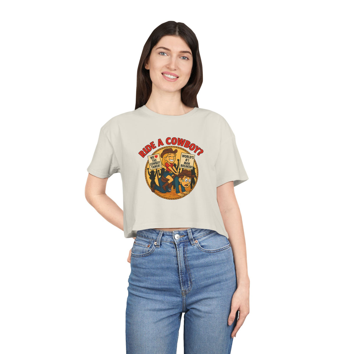 Ride a Cowboy? Crop Tee.