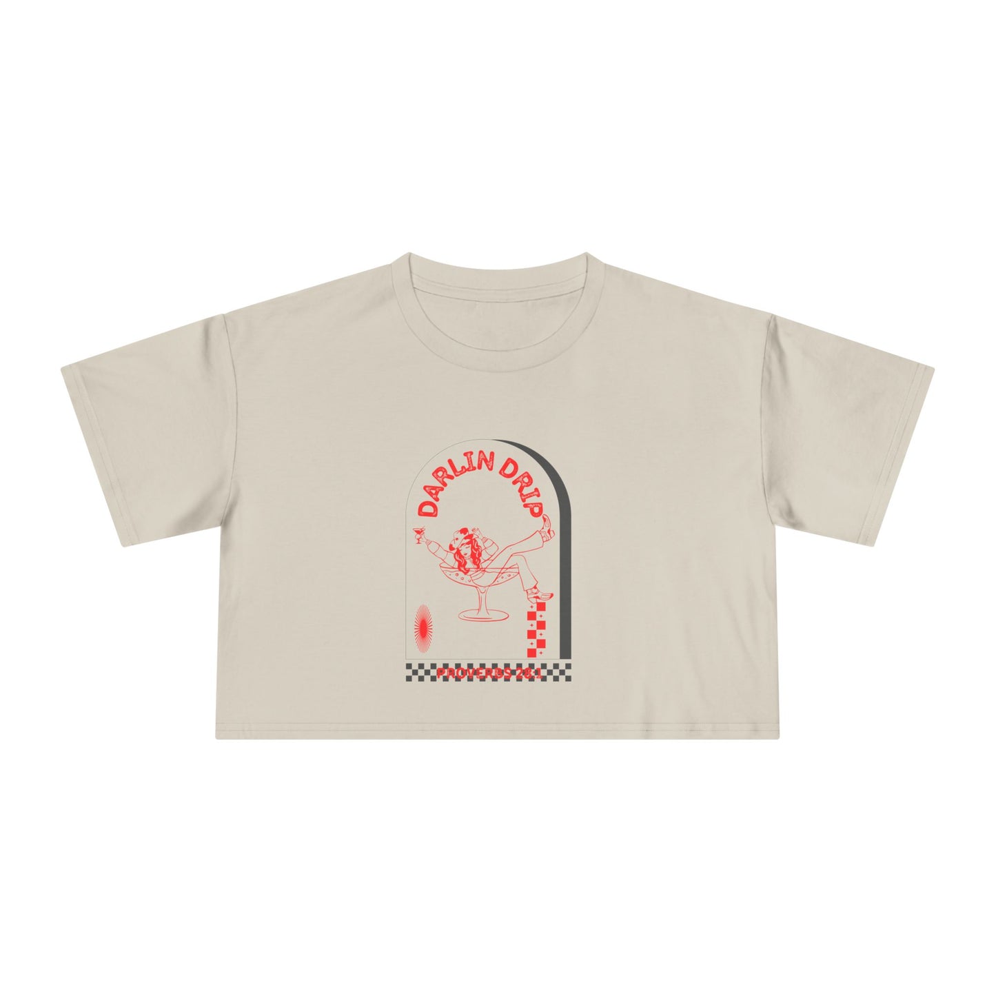 Darlin’ Drip Glass Crop Tee.